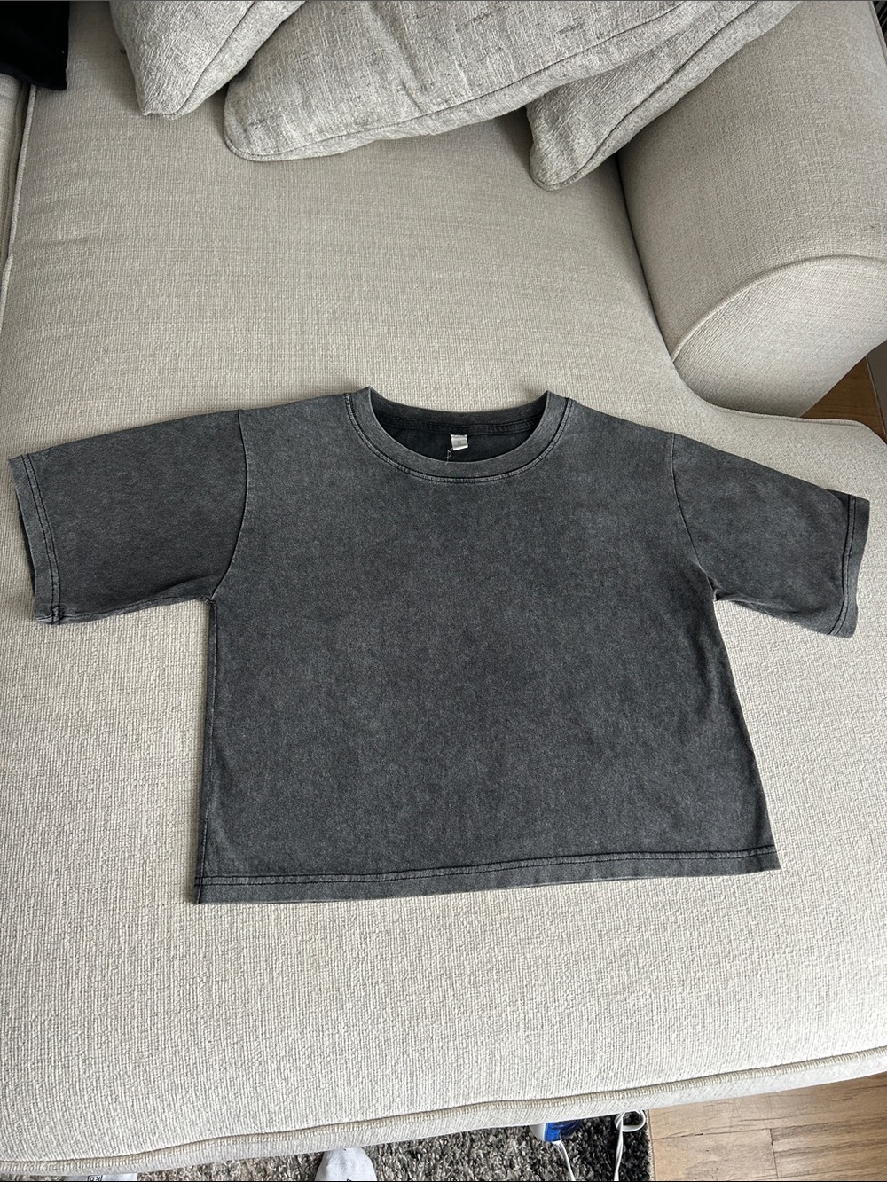 Washed Black Crewneck T-Shirt
